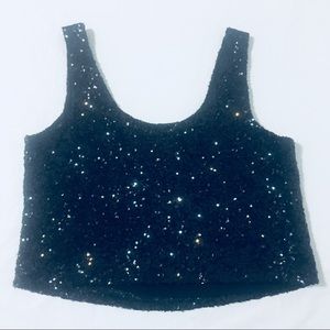 Forever 21 Sequin Sparkle Glitter Crop Top